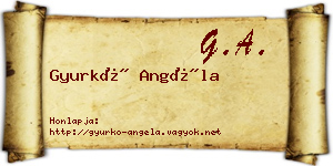 Gyurkó Angéla névjegykártya